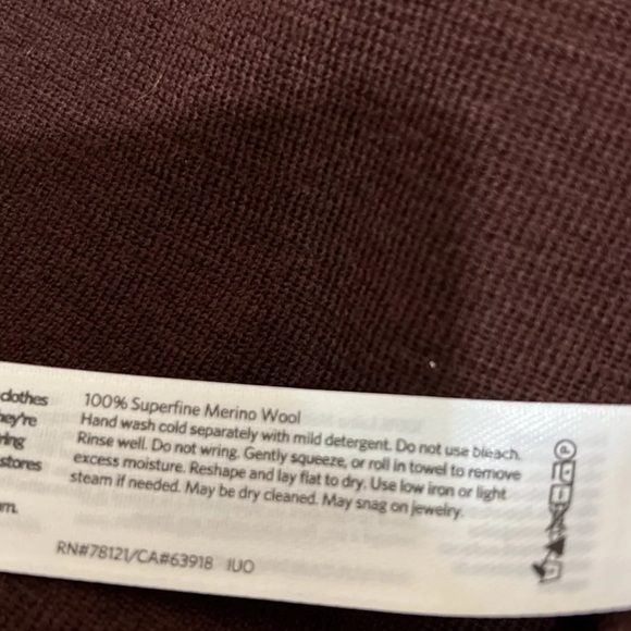 EILEEN FISHER Merino Wool Crew Neck Sleeveless Top Dark Brown Size L NWT $198 - Picture 8 of 9